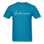 Anderson County Cursive T-Shirt - turquoise