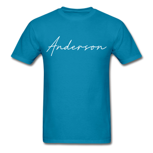 Anderson County Cursive T-Shirt - turquoise