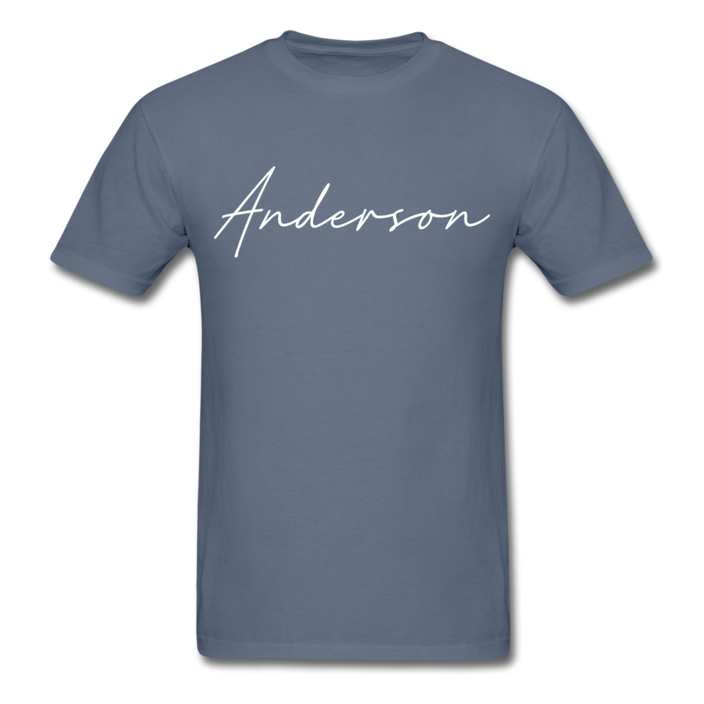 Anderson County Cursive T-Shirt - denim