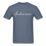 Anderson County Cursive T-Shirt - denim