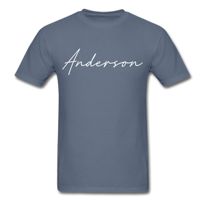 Anderson County Cursive T-Shirt - denim