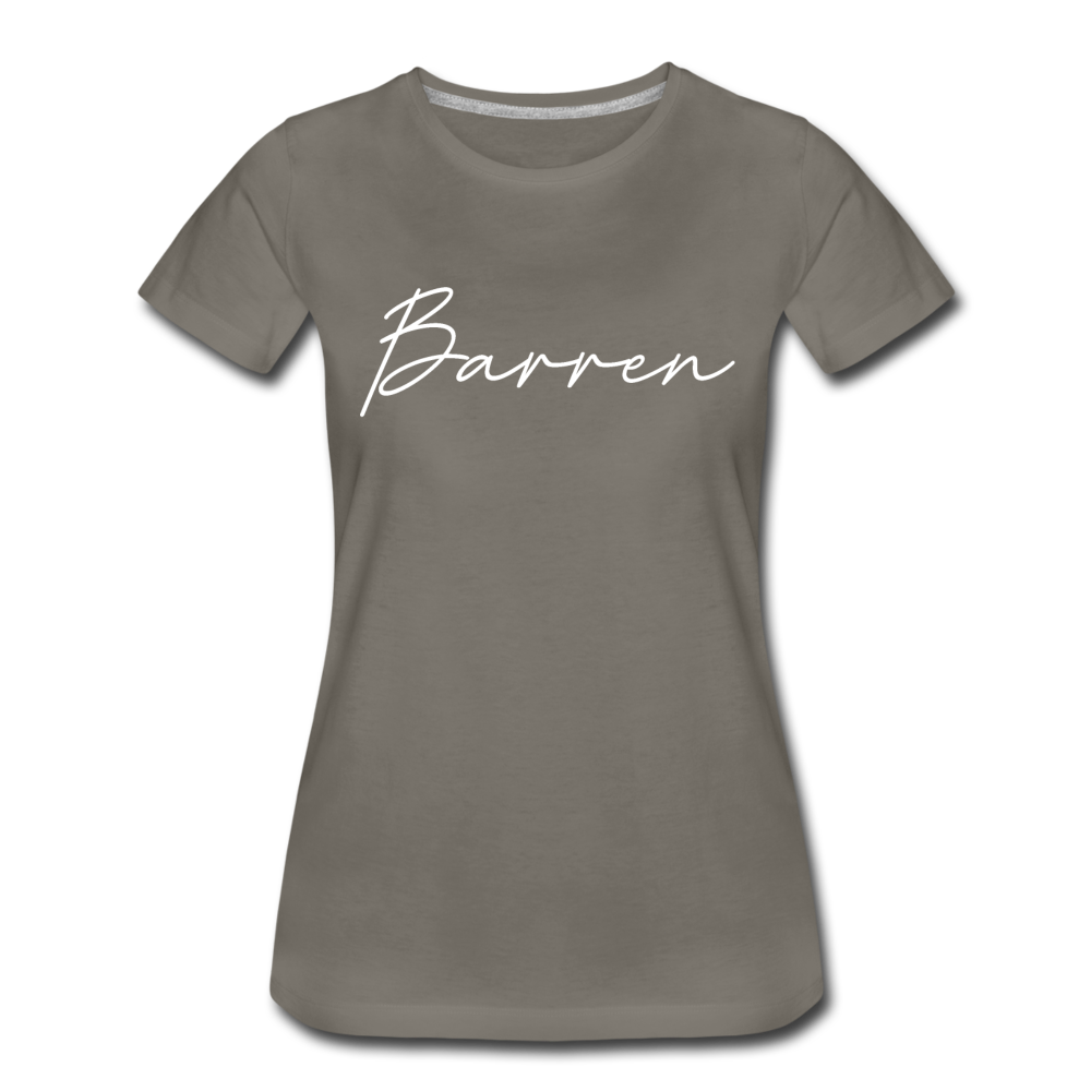 Barren County Cursive Women's T-Shirt - asphalt gray