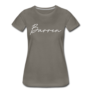 Barren County Cursive Women's T-Shirt - asphalt gray