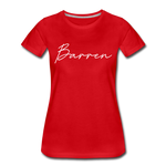 Barren County Cursive Women's T-Shirt - red