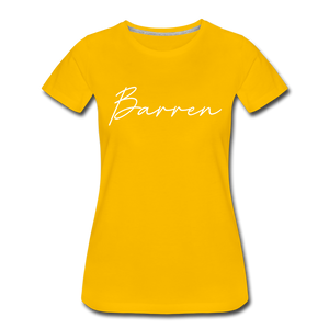 Barren County Cursive Women's T-Shirt - sun yellow