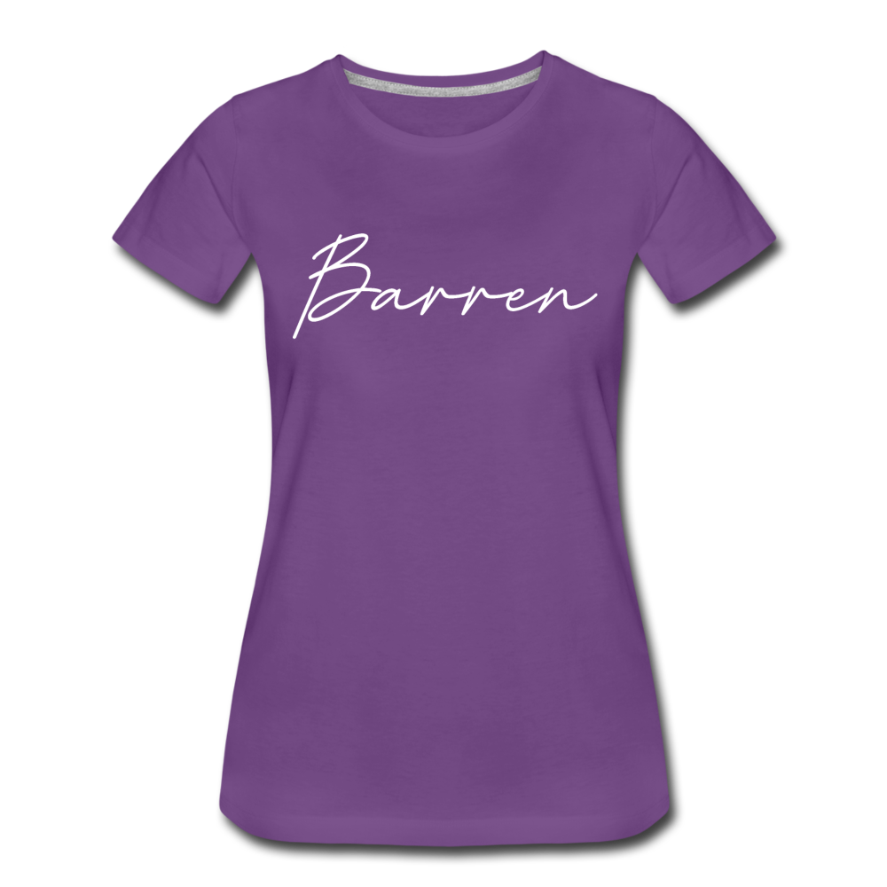 Barren County Cursive Women's T-Shirt - purple