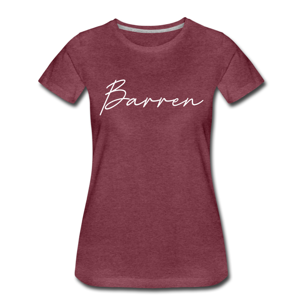 Barren County Cursive Women's T-Shirt - heather burgundy