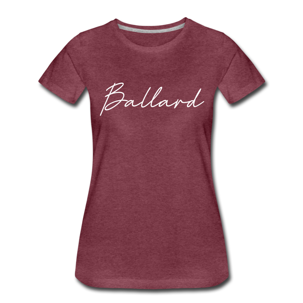 Ballard County Cursive Women's T-Shirt - heather burgundy