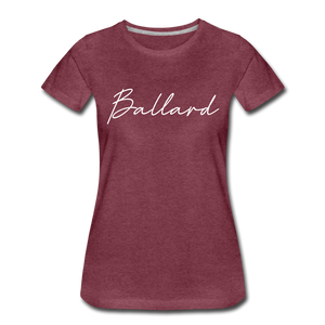 Ballard County Cursive Women's T-Shirt - heather burgundy