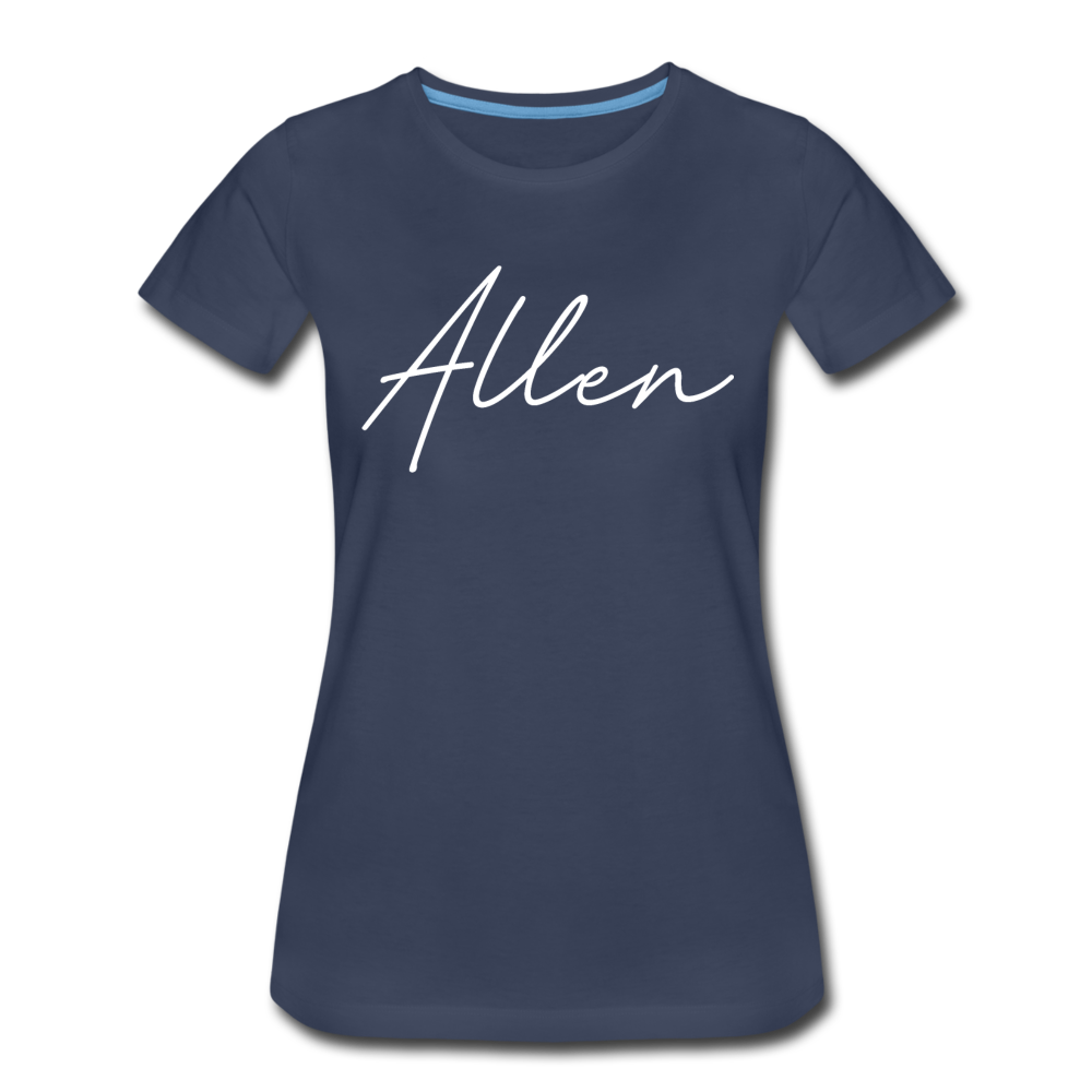 Allen County Cursive Women's T-Shirt - navy