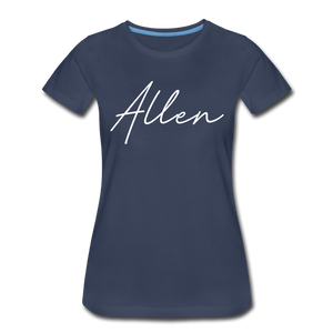 Allen County Cursive Women's T-Shirt - navy