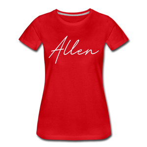 Allen County Cursive Women's T-Shirt - red