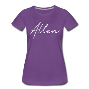 Allen County Cursive Women's T-Shirt - purple