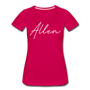 Allen County Cursive Women's T-Shirt - dark pink