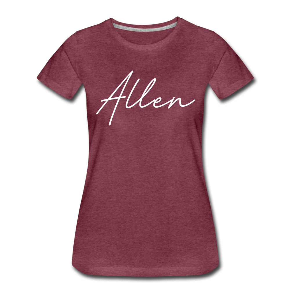 Allen County Cursive Women's T-Shirt - heather burgundy