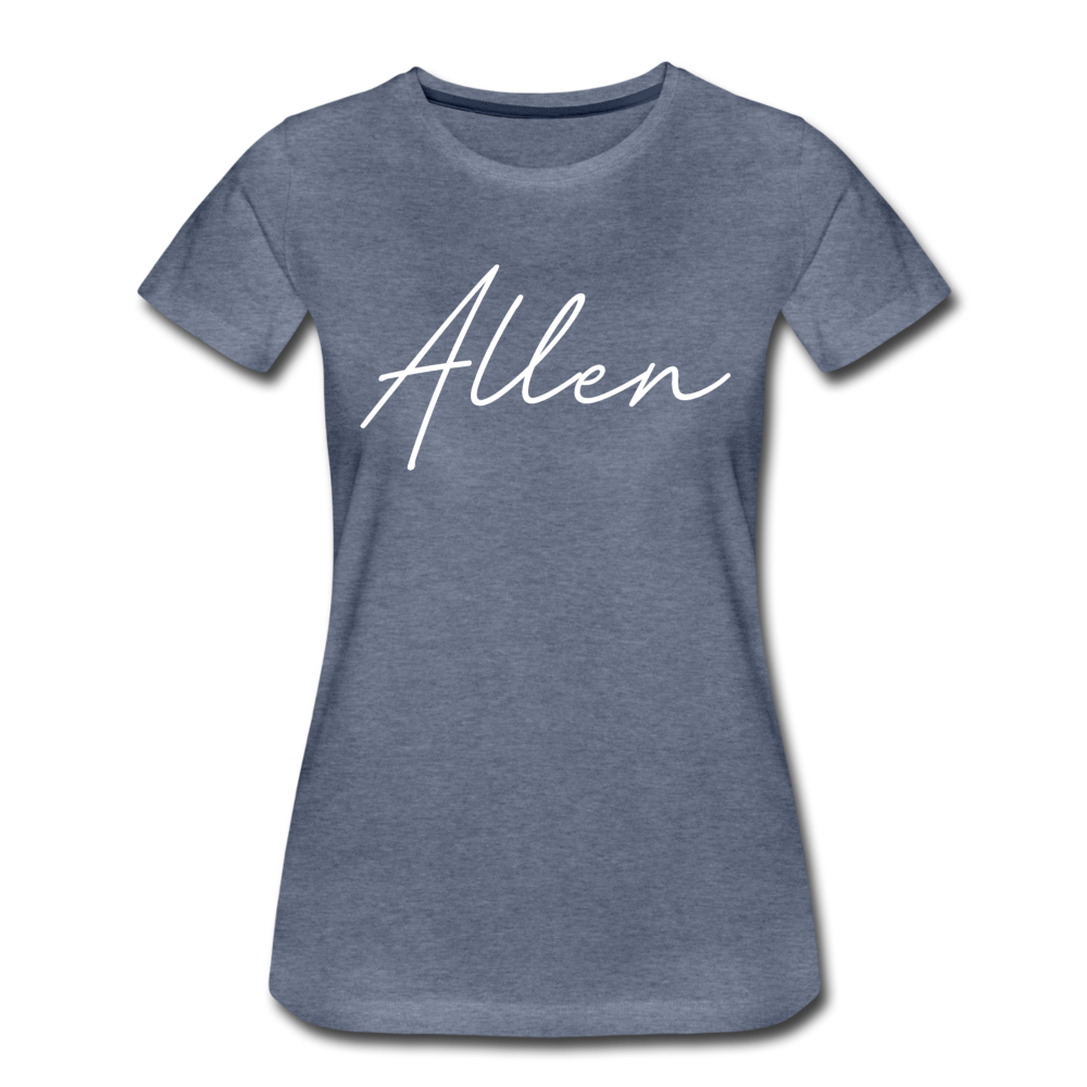 Allen County Cursive Women's T-Shirt - heather blue