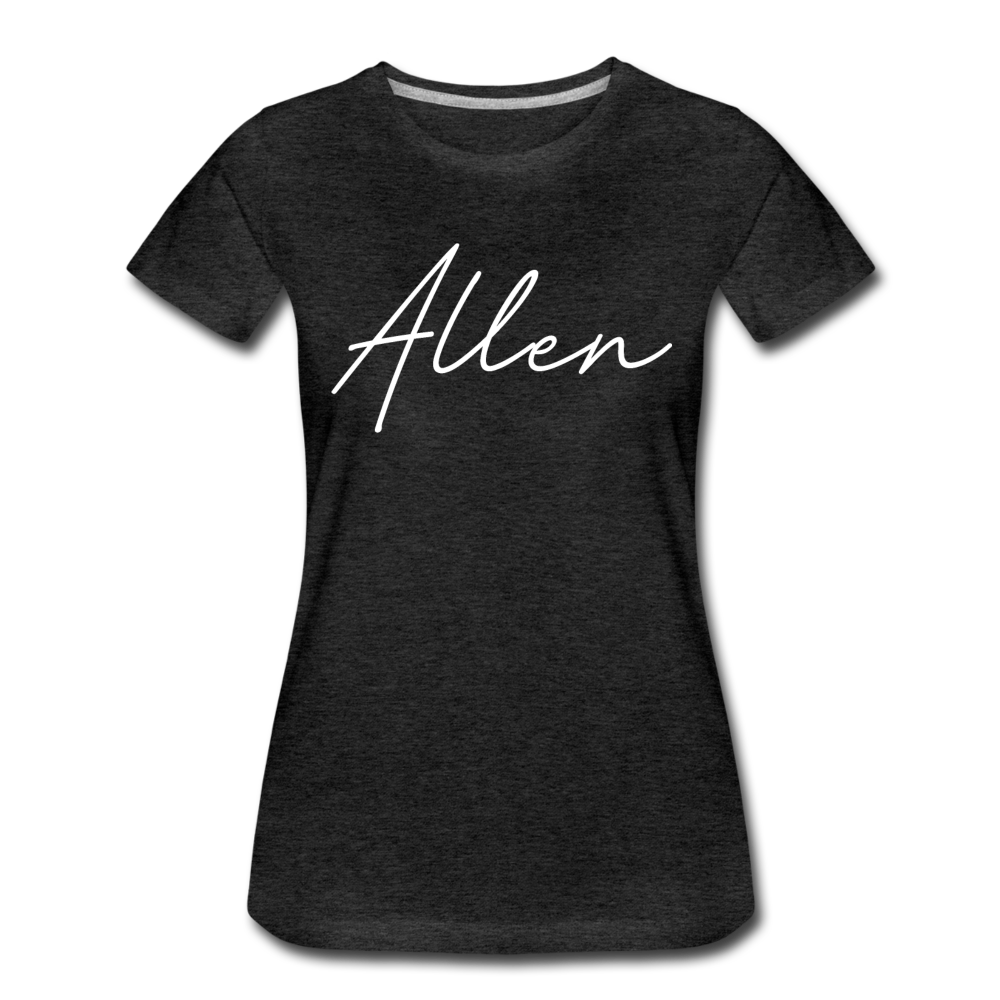 Allen County Cursive Women's T-Shirt - charcoal gray
