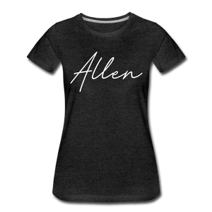 Allen County Cursive Women's T-Shirt - charcoal gray