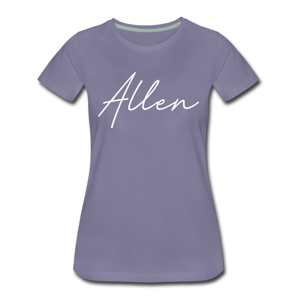 Allen County Cursive Women's T-Shirt - washed violet
