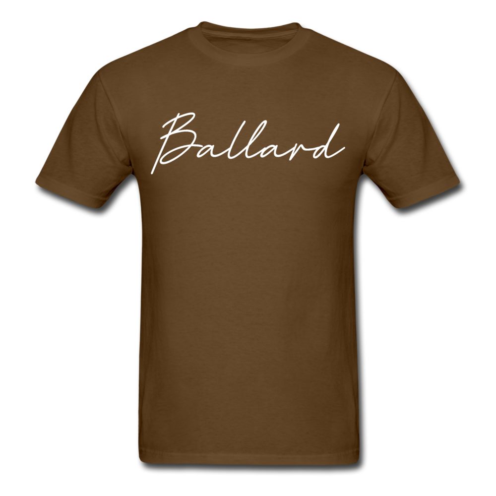 Ballard County Cursive T-Shirt - brown