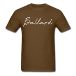 Ballard County Cursive T-Shirt - brown