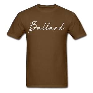 Ballard County Cursive T-Shirt - brown