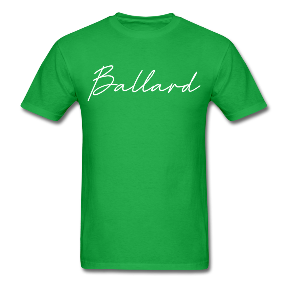 Ballard County Cursive T-Shirt - bright green