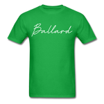 Ballard County Cursive T-Shirt - bright green