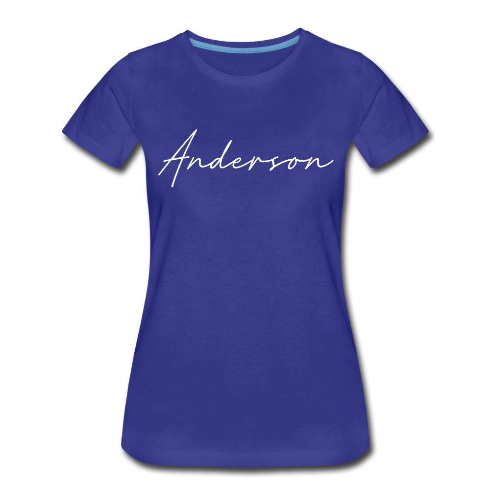 Anderson County Cursive Women's T-Shirt - royal blue