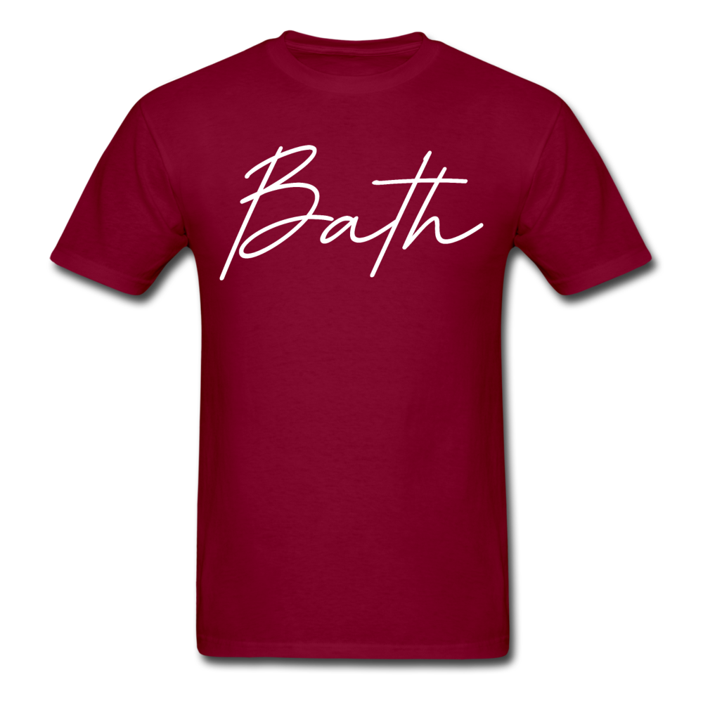 Bath County Cursive T-Shirt - burgundy