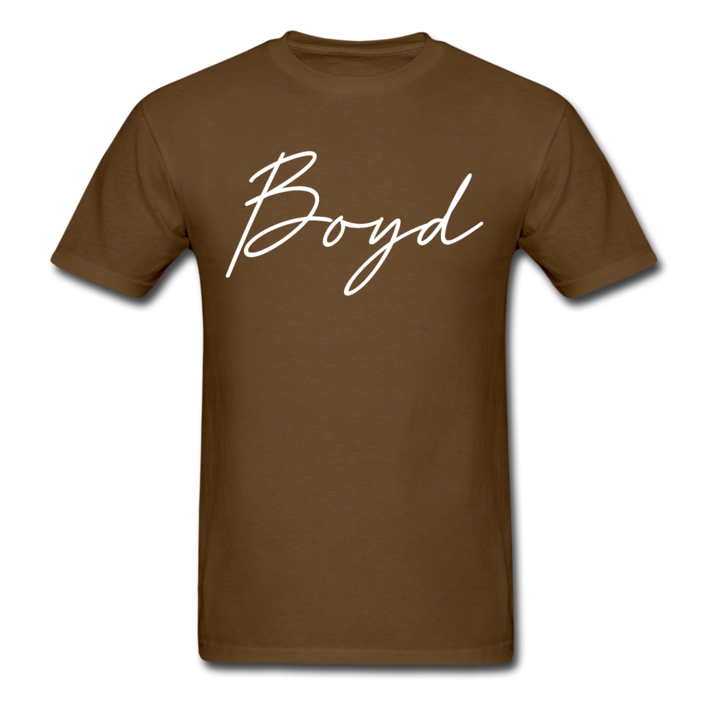 Boyd County Cursive T-Shirt - brown