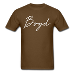 Boyd County Cursive T-Shirt - brown