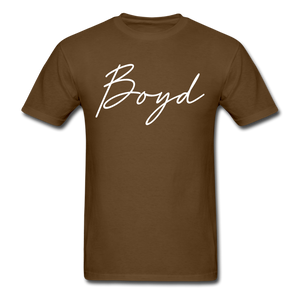 Boyd County Cursive T-Shirt - brown