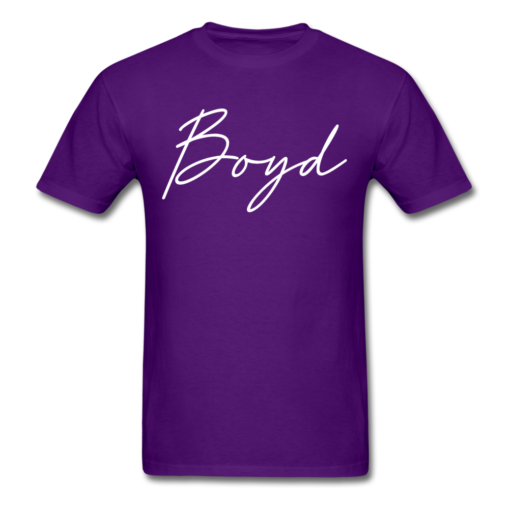 Boyd County Cursive T-Shirt - purple