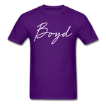 Boyd County Cursive T-Shirt - purple