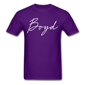 Boyd County Cursive T-Shirt - purple