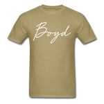 Boyd County Cursive T-Shirt - khaki