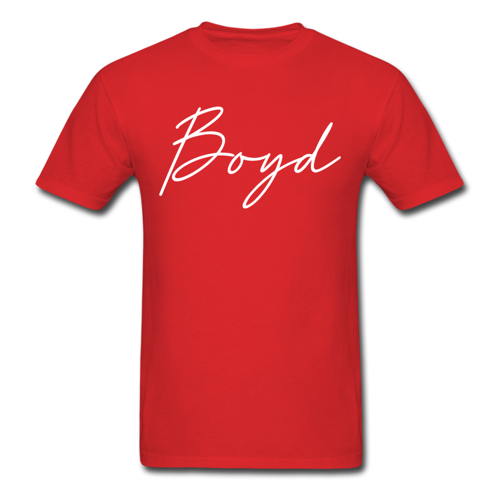 Boyd County Cursive T-Shirt - red