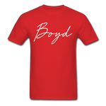 Boyd County Cursive T-Shirt - red