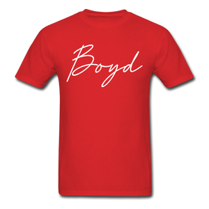 Boyd County Cursive T-Shirt - red