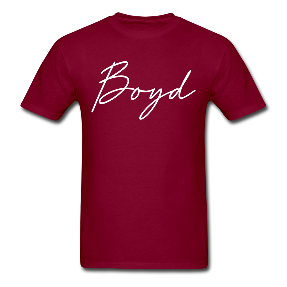 Boyd County Cursive T-Shirt - burgundy