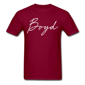 Boyd County Cursive T-Shirt - burgundy