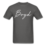 Boyd County Cursive T-Shirt - charcoal