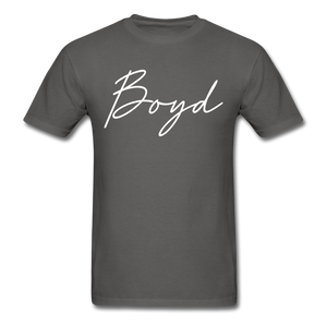 Boyd County Cursive T-Shirt - charcoal