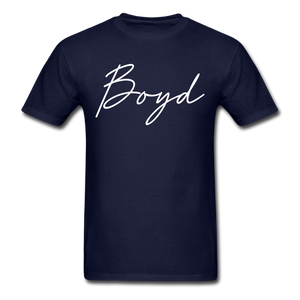 Boyd County Cursive T-Shirt - navy