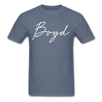 Boyd County Cursive T-Shirt - denim