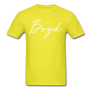 Boyd County Cursive T-Shirt - yellow