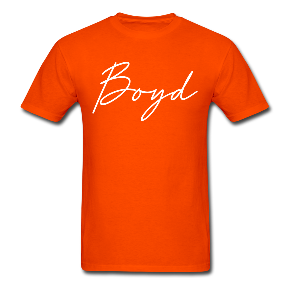 Boyd County Cursive T-Shirt - orange