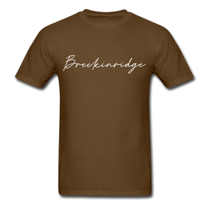 Breckinridge County Cursive T-Shirt - brown