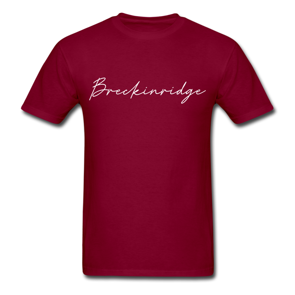 Breckinridge County Cursive T-Shirt - burgundy